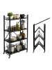 relaxdays Klappregal in Schwarz - (B)71 x (H)125 x (T)34 cm