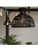STAR Trading Outdoor Lampenschirm ,Runde, aus Kunst-Rattan, schwarz, E27, Ø 37,5cm