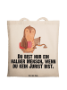 Mr. & Mrs. Panda Tote Bag Jurist Herz mit Spruch in Creme