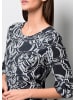 Alba Moda Kleid mit grafischem Dessin in marine
