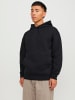 Jack & Jones Struktur Hoodie Kapuzen Pullover JCOBLACK in Schwarz