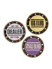 relaxdays 3-tlg. Poker Button Set in Bunt