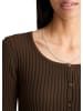 Marc O'Polo DENIM Rippstrick-Cardigan slim in Hazelnut Brown