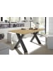 58 aufm Kessel ESSTISCH ausziehbar Eike 7 140 x 90 x 75 Esszimmertisch Schwarzstahl/Asteiche