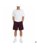 Karl Kani KK Insignia Shadow Pinstripe Soccer Shorts in Bordeaux
