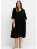 sheego A-Linien-Kleid in schwarz