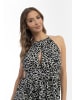 faina Maxikleid Mit Leoprint in Grau Leo