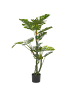 Beliani Kunstpflanze MONSTERA PLANT in Grün/Schwarz - (W) 75 x (H) 135 x (L) 75 cm