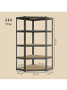 SONGMICS Standregal Cozory in Schwarz-Naturbeige - (B)70 x (H)180 x (T)70 cm