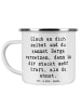 Mr. & Mrs. Panda Emaille Tasse Spruch Selbstvertrauen stärken mi... in Weiß