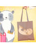 Mr. & Mrs. Panda Laptoptasche Robbe Liegen ohne Spruch in Braun Pastell