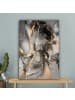MuchoWow Leinwand bilder Abstrakte Kunst gold grau (BxH)