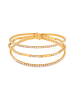 Luxenter Armband mit glänzenden Zirkonia-Steinen und 18-karätigem Gelbgold-Finish – Amlok