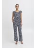 ICHI Casual Hose IHAYA Regular fit in Total Eclipse Ikat Circle