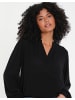 Threadbare Hemdbluse THB Catheryn V Neck Blouse in Black