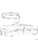 Beliani Ecksofa NORREA in Weiß/Silber - (W) 262 x (H) 85 x (L) 169 cm linksseitig