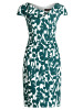 Vera Mont Cocktailkleid kurzarm in Cream/Dark Green
