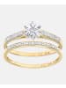 Diamant L'éternel Ring aus 375 Gelbgold mit 0.05 Karat Diamant