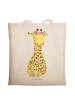Mr. & Mrs. Panda Tote Bag Giraffe Blumenkranz ohne Spruch in Creme