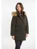 Usha Damen Wattierter Parka in Oliv