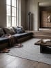KADIMA DESIGN Teppich rund Orientalisch flachgewebt pflegeleicht Wohnzimmer Flur in Anthrazit