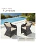 tectake 2er Set Aluminium Rattansessel  kein Aufbau, grau