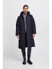 ICHI Steppmantel IHZELANO JA2 - 20119188  Langgeschnittene Steppjacke mit Kapuze in Blau