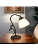 Licht-Erlebnisse Tischlampe (B)13 x (L)14 x (H)30 cm in Bronze Antik matt Weiß