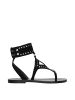 Isabel Marant Schwarz Leder Flip-Flop Sandalen