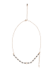 faina Women Beaded Necklace in Rose Gold White