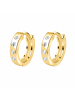 schmuck23 Gold Creolen 925 Silber  0,3 cm x 1,2 cm
