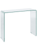 Beliani Konsolentisch KENDALL in Transparent - (W) 90 x (H) 75 x (L) 30 cm