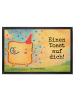 Mr. & Mrs. Panda Gummimatte Toast Party Design mit Spruch in Weiß