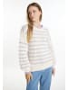 DreiMaster Maritim Damen Strickpullover in Wollweiss Flieder