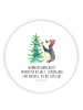 Mr. & Mrs. Panda Rund Magnet Pinguin Weihnachtsbaum mit Spruch in Weiß