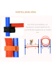 Pawhut Hunde Agility Set Blau+Rot PE