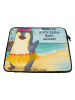 Mr. & Mrs. Panda Notebooktasche Pinguin Kokosnuss Design mit Spruch in Weiß