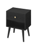 VASAGLE Nachttisch Miranta in Ebenholzschwarz - (B)39 x (H)55 x (T)28 cm