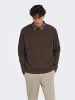 ONLY & SONS Gestricktes Oberteil in Chocolate Brown