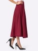 creation L Lyocell-Viskose-Strickrock in dunkelrot