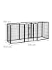 relaxdays Welpenauslauf in Schwarz - (B)76,5 x (H)100 x (T)235 cm
