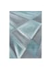KADIMA DESIGN Teppich Kurzflor Geometrisch Polypropylen Wohnzimmer in Blau