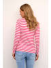 Kaffe Langarm-Shirt Liddy Regular fit in Chalk / Virtual Pink Stripe