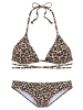 Bruno Banani Triangel-Bikini in braun-bedruckt