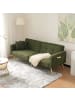 ABRIHOME 2 Sitzer Sofa in Grün mit Bettfunktion goldenen Beinen und Seitentaschen  