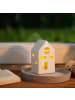 relaxdays Teelichthaus in Weiß - (B)7 x (H)12,5 x (T)6 cm