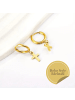 XCOAST Ohrringe - Unisex - Edelstahl - in Gold mit Kreuzanhänger