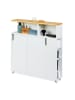 relaxdays Nischenschrank in Weiß/ Natur - (B)17 x (H)79 x (T)75 cm