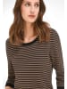 PETER HAHN Strickpullover cotton in SCHWARZ/TAUPE