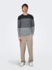 Only&Sons Dünner Langarm Strickpullover Rundhals Basic Sweater ONSPANTER in Grau-2